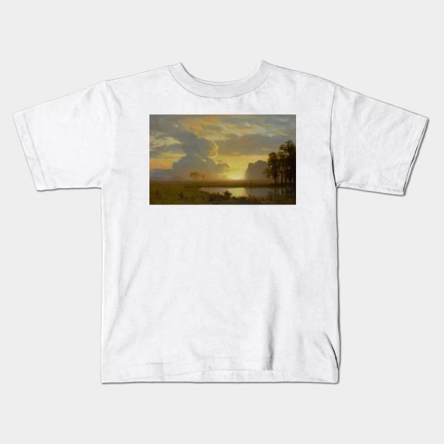 Estes Park, Colorado by Albert Bierstadt Kids T-Shirt by Classic Art Stall